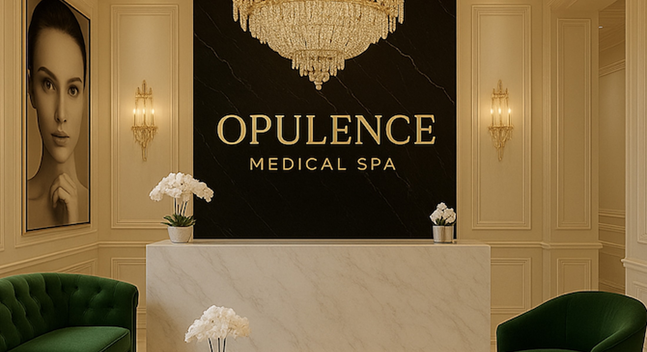 Opulence Medical Spa elegant interior design and decor.